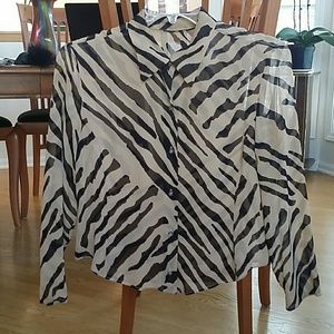 European silky button down blouse